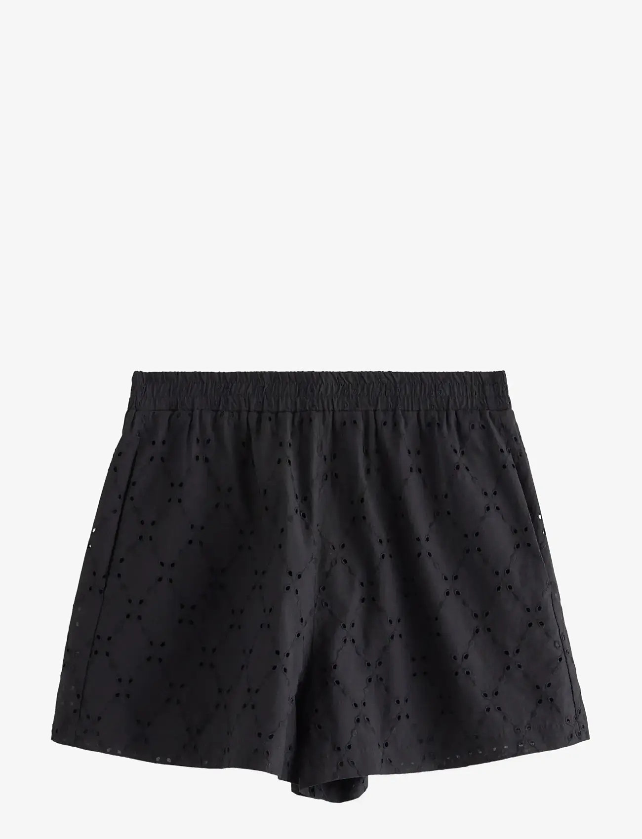 Lindex - Shorts with embroidery - black - 1