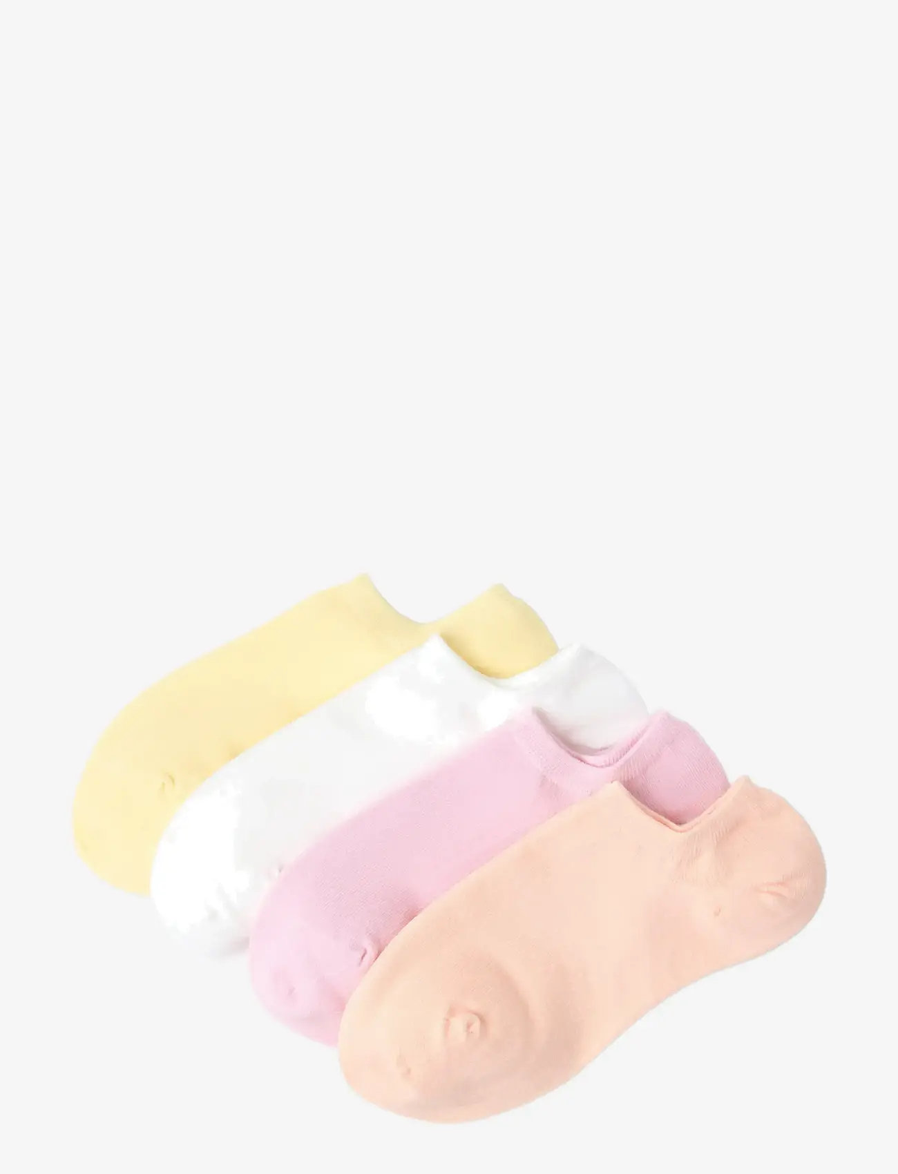 Lindex - 4-pack low ancle socks - ankelstrømper - light yellow - 0