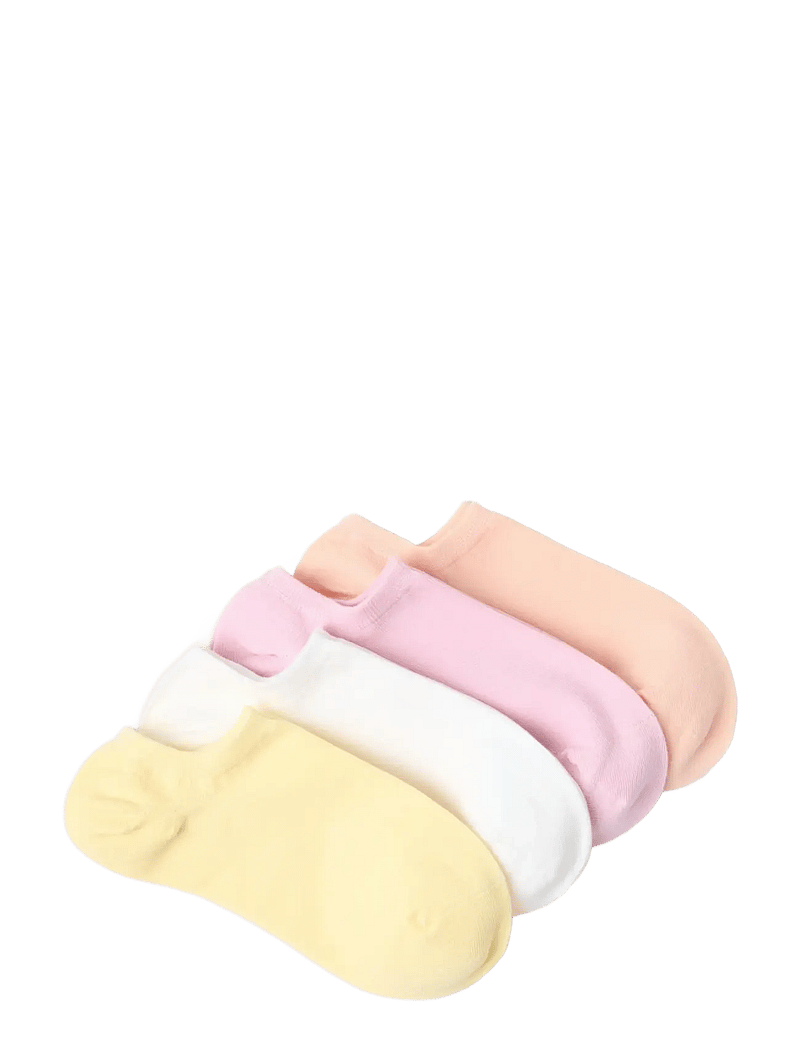 Lindex - 4-pack low ancle socks - ankelstrømper - light yellow - 1