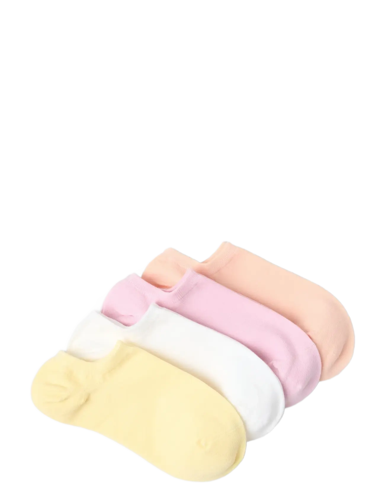Lindex - 4-pack low ancle socks - nilkkasukat - light yellow - 1