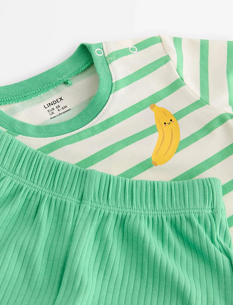 Lindex - Set with top and shorts - komplektai su marškinėliais trumpomis rankovėmis - green - 2