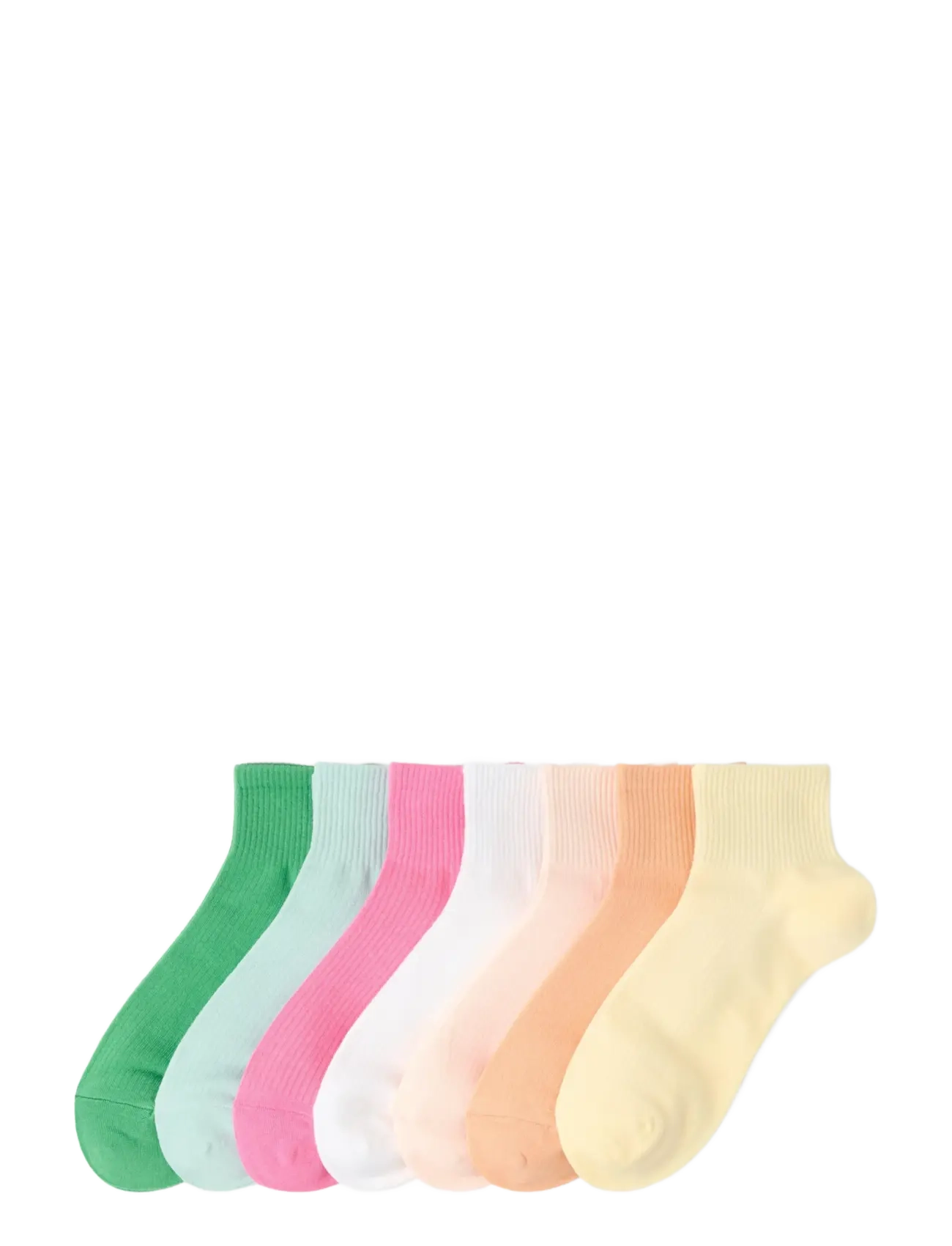 Lindex 7-pack high ankle socks - Nordischer Stil - LIGHT YELLOW / yellow