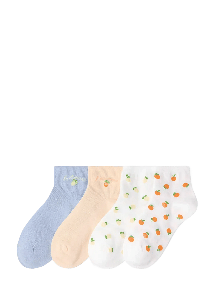 Lindex - 4-pack high ankle socks - sneackersocken - light blue - 0