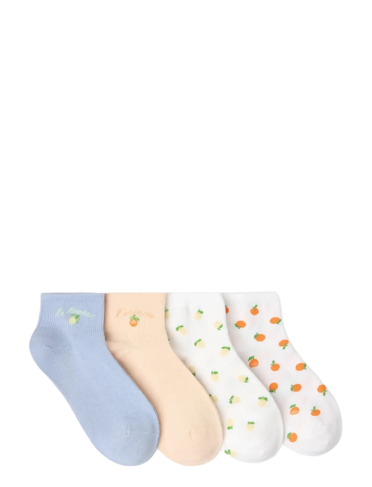 Lindex - 4-pack high ankle socks - sneackersocken - light blue - 1