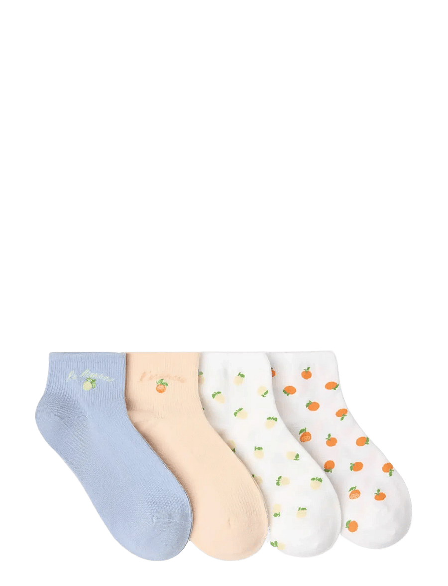 Lindex - 4-pack high ankle socks - sneackersocken - light blue - 1