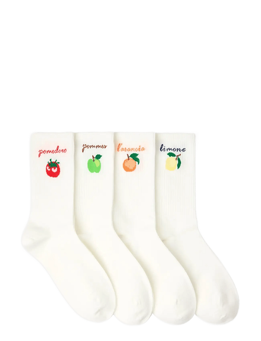 Lindex - 4-pack ribbed socks - almindelige strømper - light white - 1