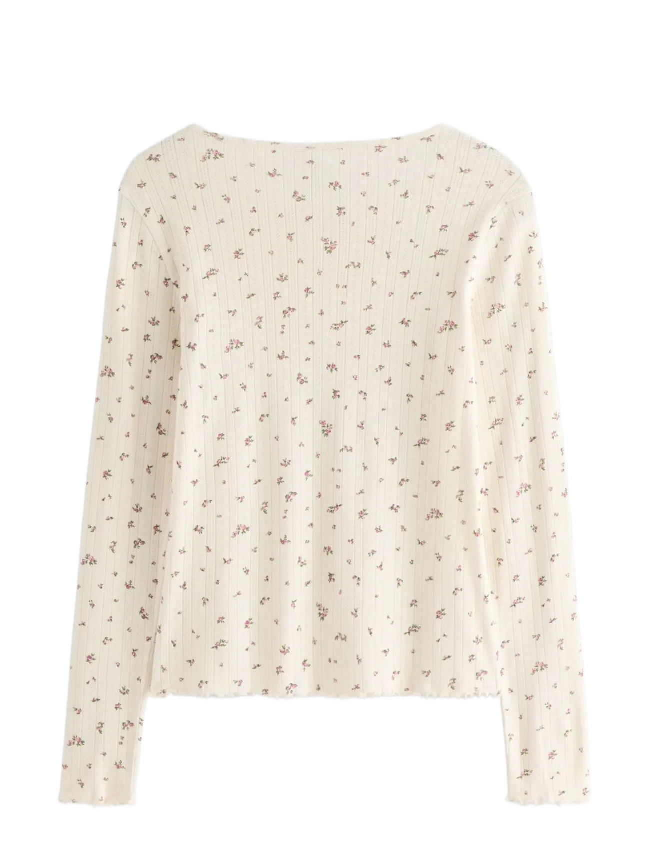 Lindex - Pyjama top in pointelle - jumpers - dusty white - 2