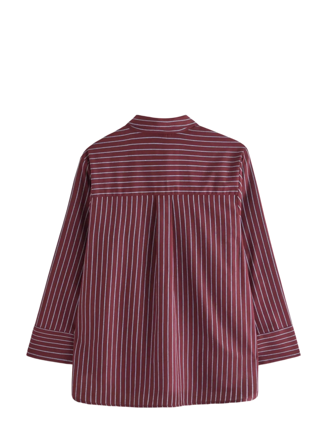 Lindex - Pyjama shirt in cotton - long-sleeved shirts - dark dusty red - 2