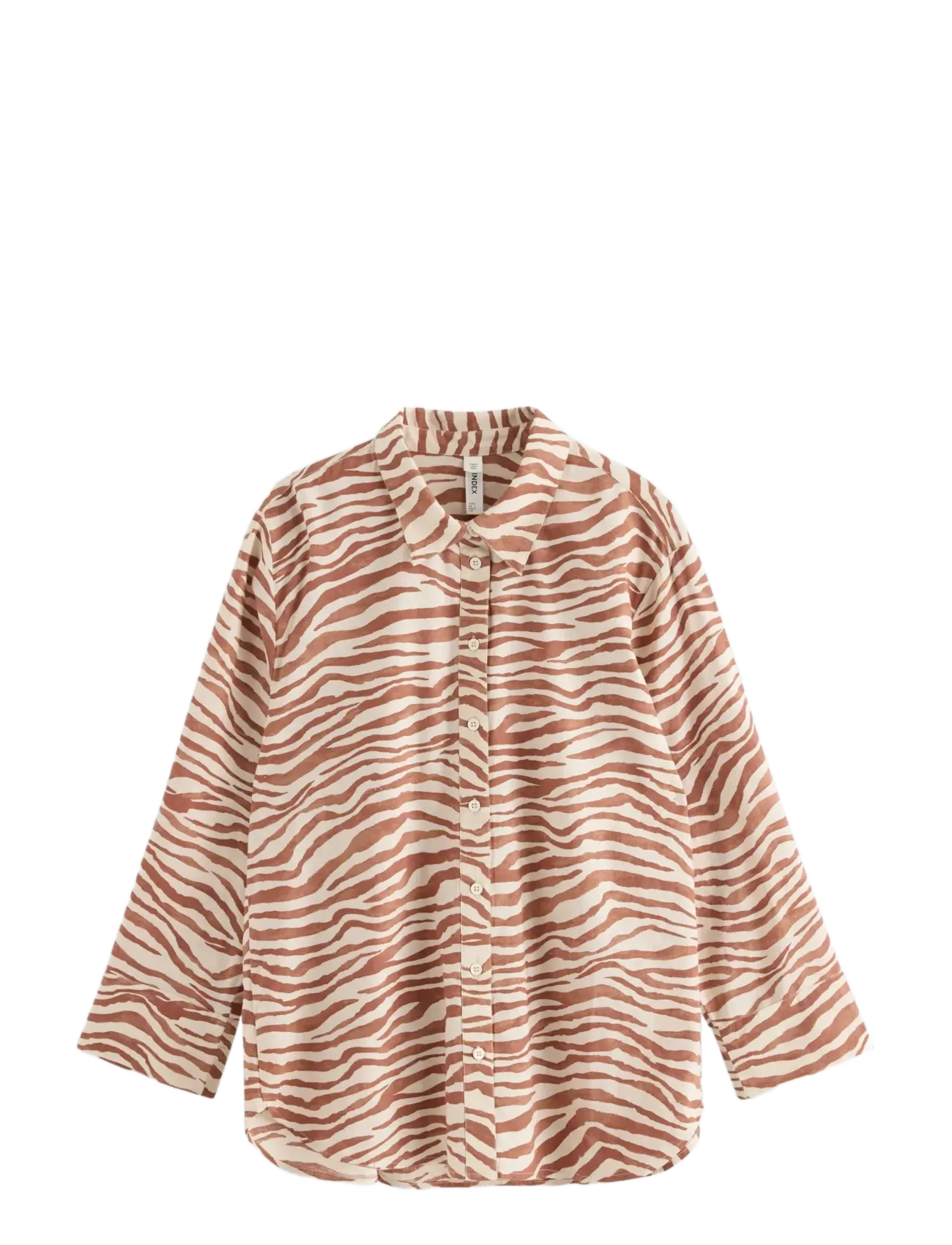 Lindex Pyjama shirt in cotton - Pikkade varrukatega särgid - LIGHT DUSTY BROWN / brown