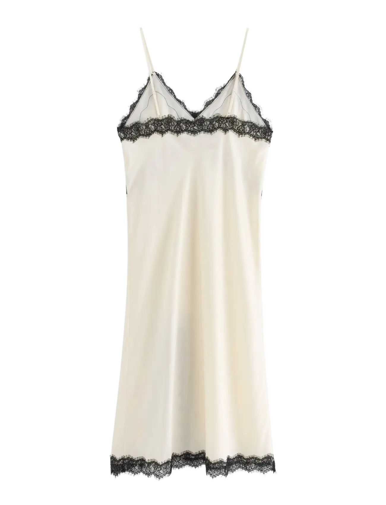 Lindex - Nightdress in satin with lace trim - Öösärgid - dusty white - 2