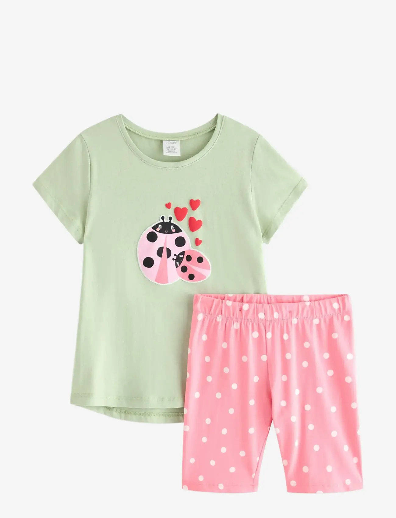 Lindex - Set - top and cycling shorts - lühikeste varrukatega t-särkide komplektid - light dusty green - 1