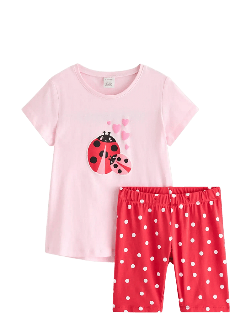 Lindex - Set - top and cycling shorts - zestawy krótkim rękawem - light pink - 1