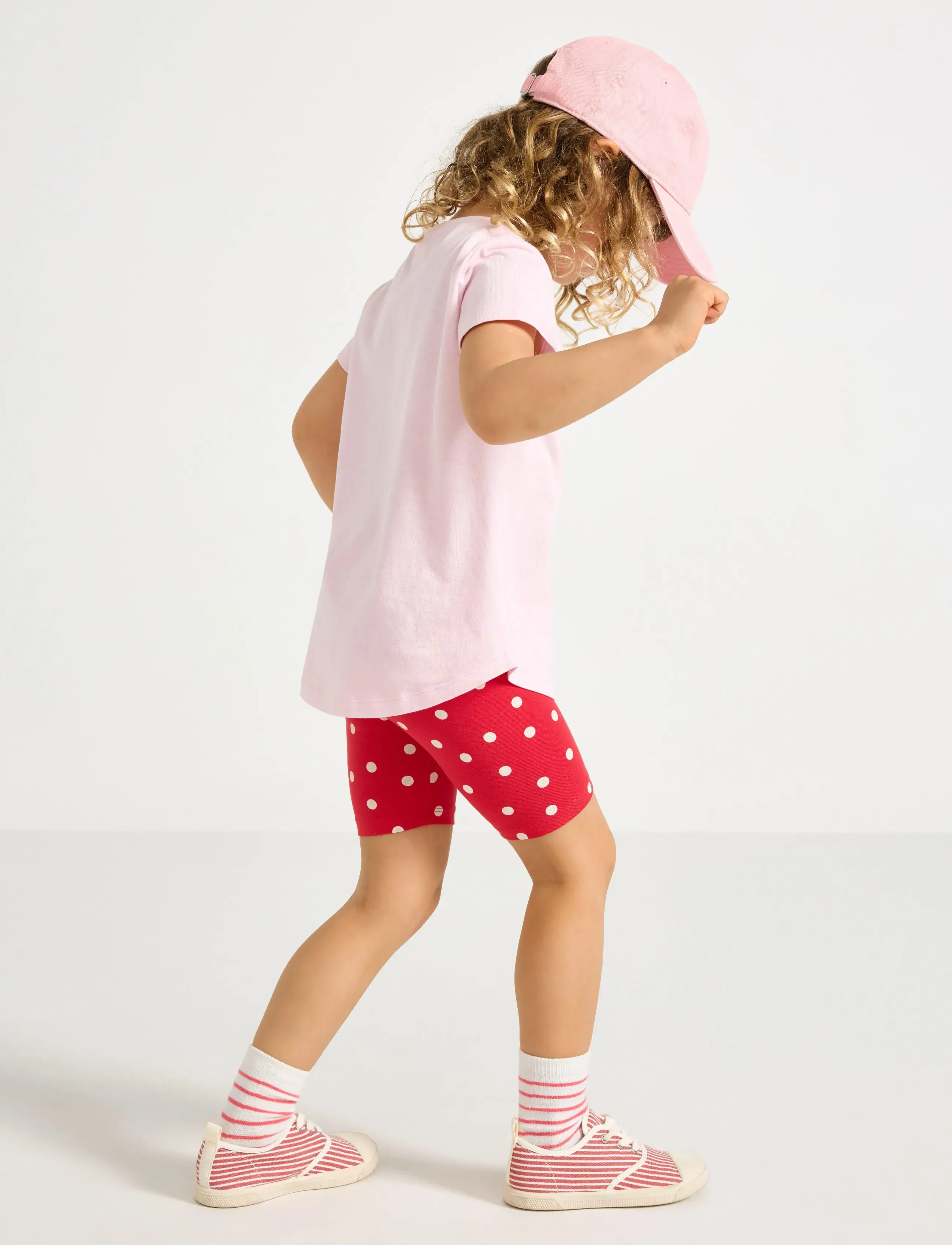 Lindex - Set - top and cycling shorts - set med kortärmad t-shirt - light pink - 3