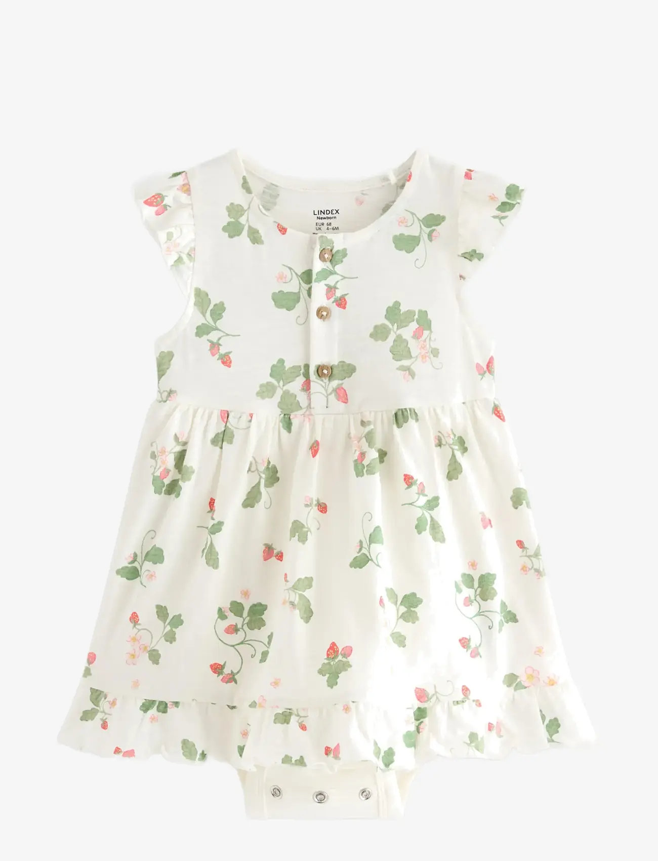 Lindex - Dress - kortærmede babykjoler - light dusty white - 0