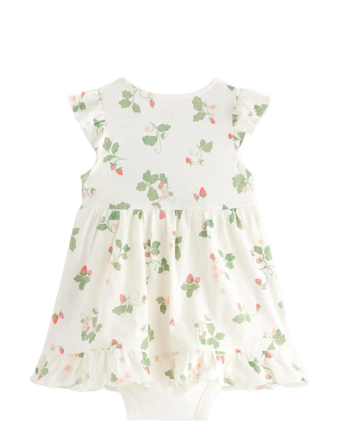 Lindex - Dress - kurzärmelige babykleider - light dusty white - 1