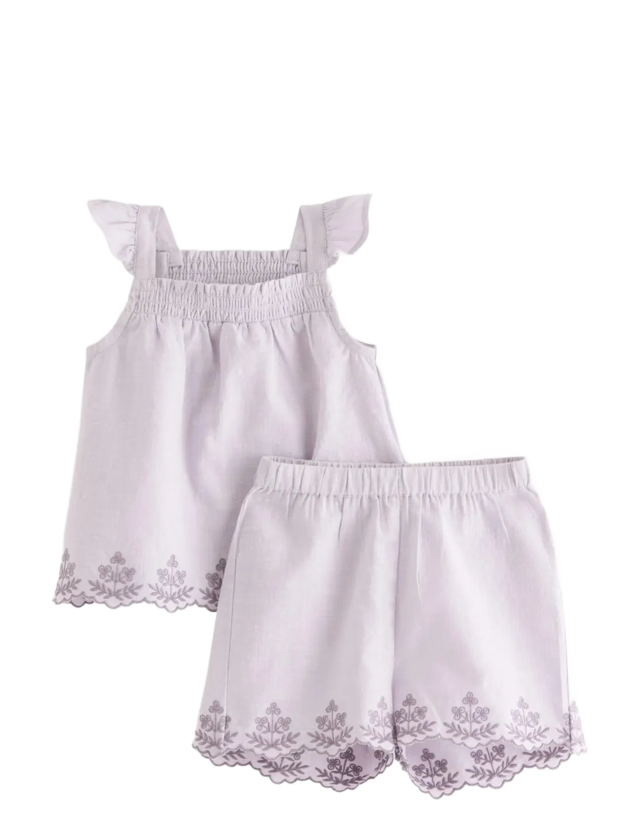 Lindex Set With Top And Shorts, 68, Sets, Lila - Sets Short-sleeved T-shirt, Kinder