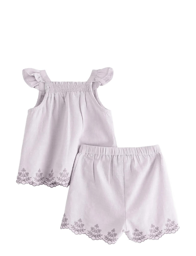 Lindex - Set with top and shorts - ensembles avec t-shirt à manches courtes - light dusty lilac - 1