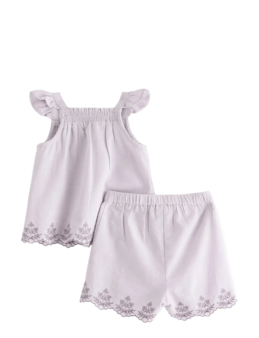 Lindex - Set with top and shorts - komplekti ar t-kreklu ar īsām piedurknēm - light dusty lilac - 1