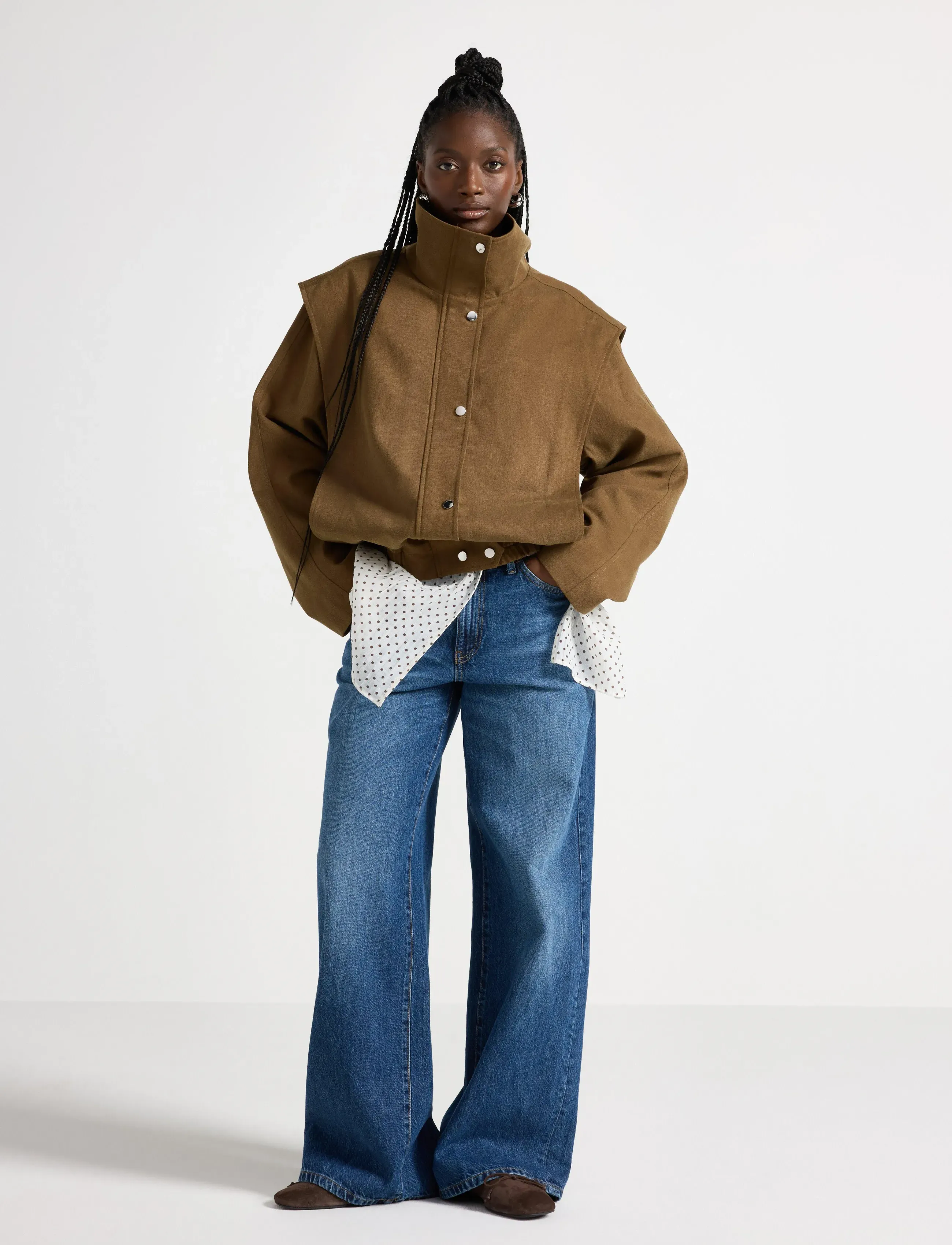 Lindex Jacket - Tøj - LIGHT BROWN / khaki/green