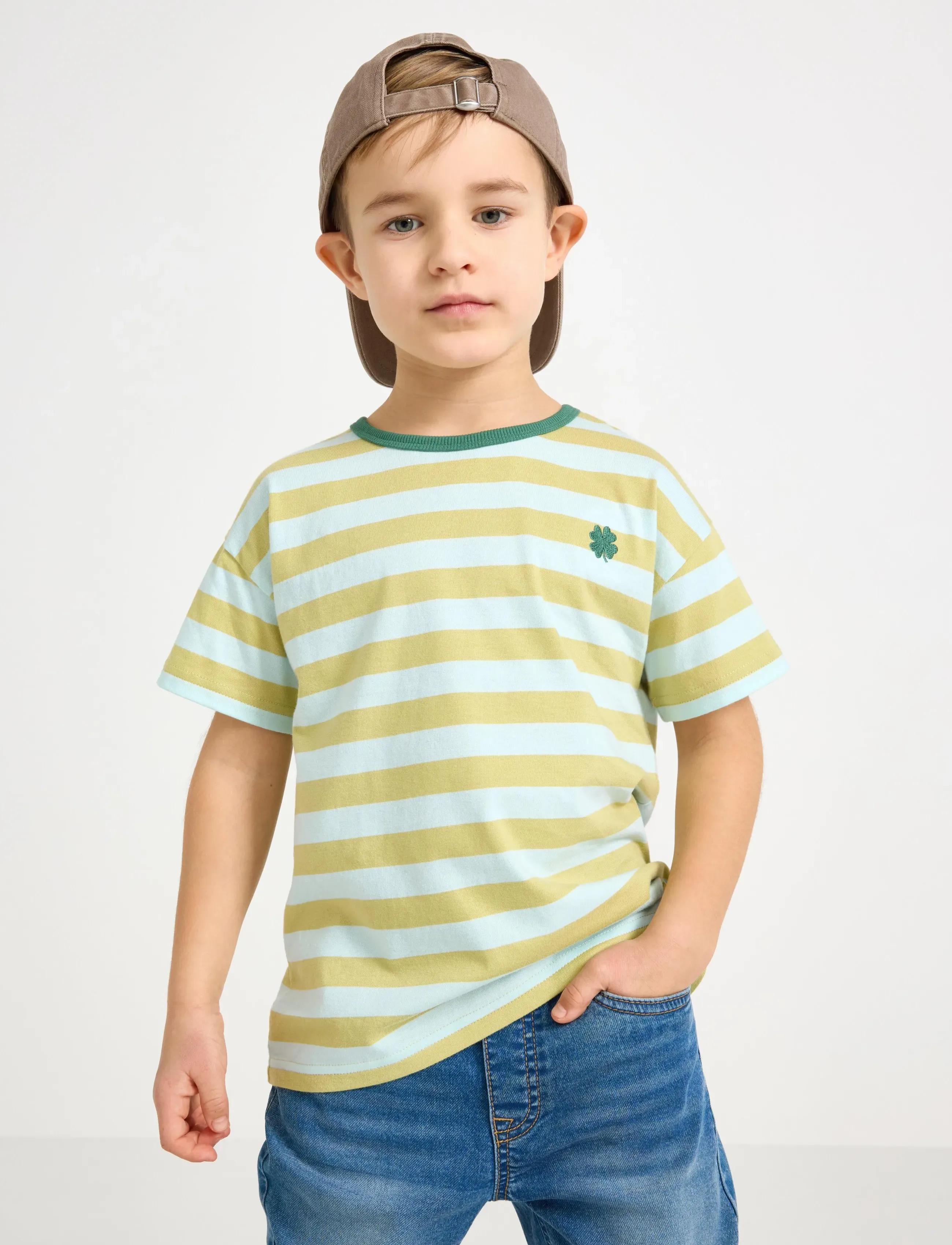 Lindex Short-sleeved top - Overdele - DARK GREEN / green