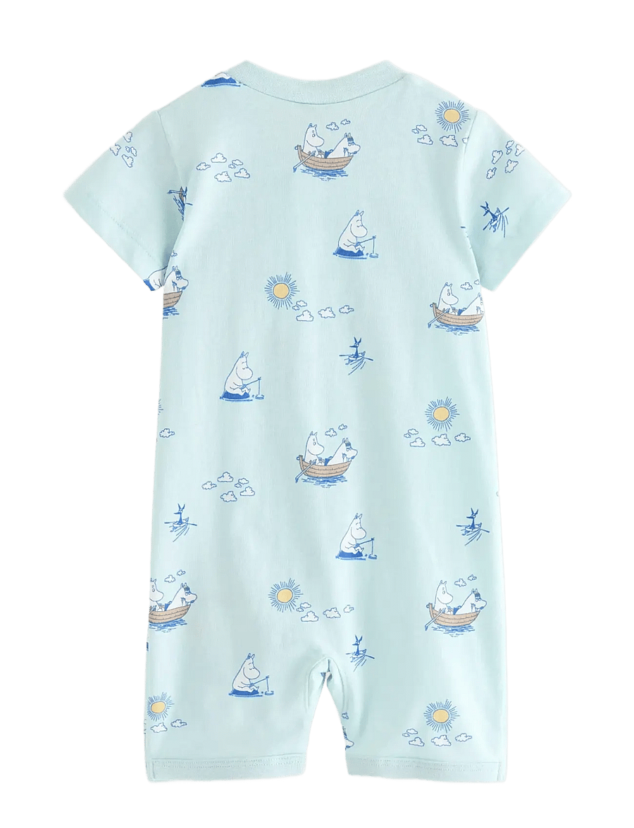Lindex - Moomin pyjama romper - natdragter - light aqua - 1