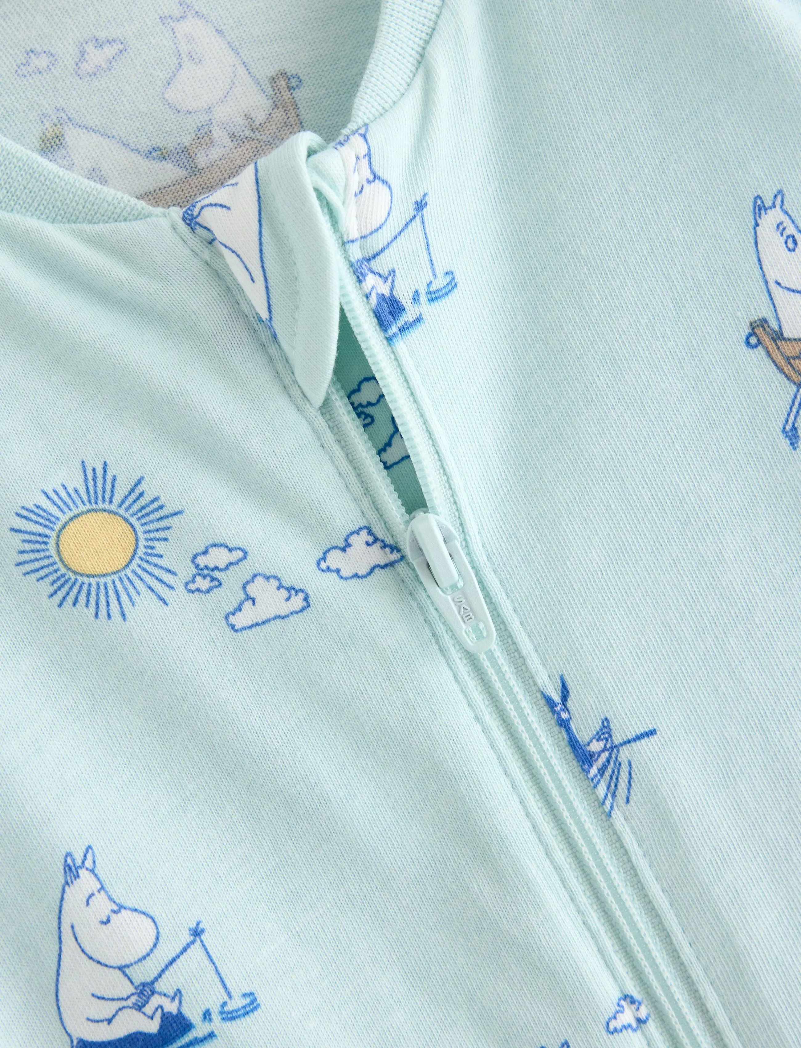 Lindex - Moomin pyjama romper - pidžaama-kombinesoonid - light aqua - 2