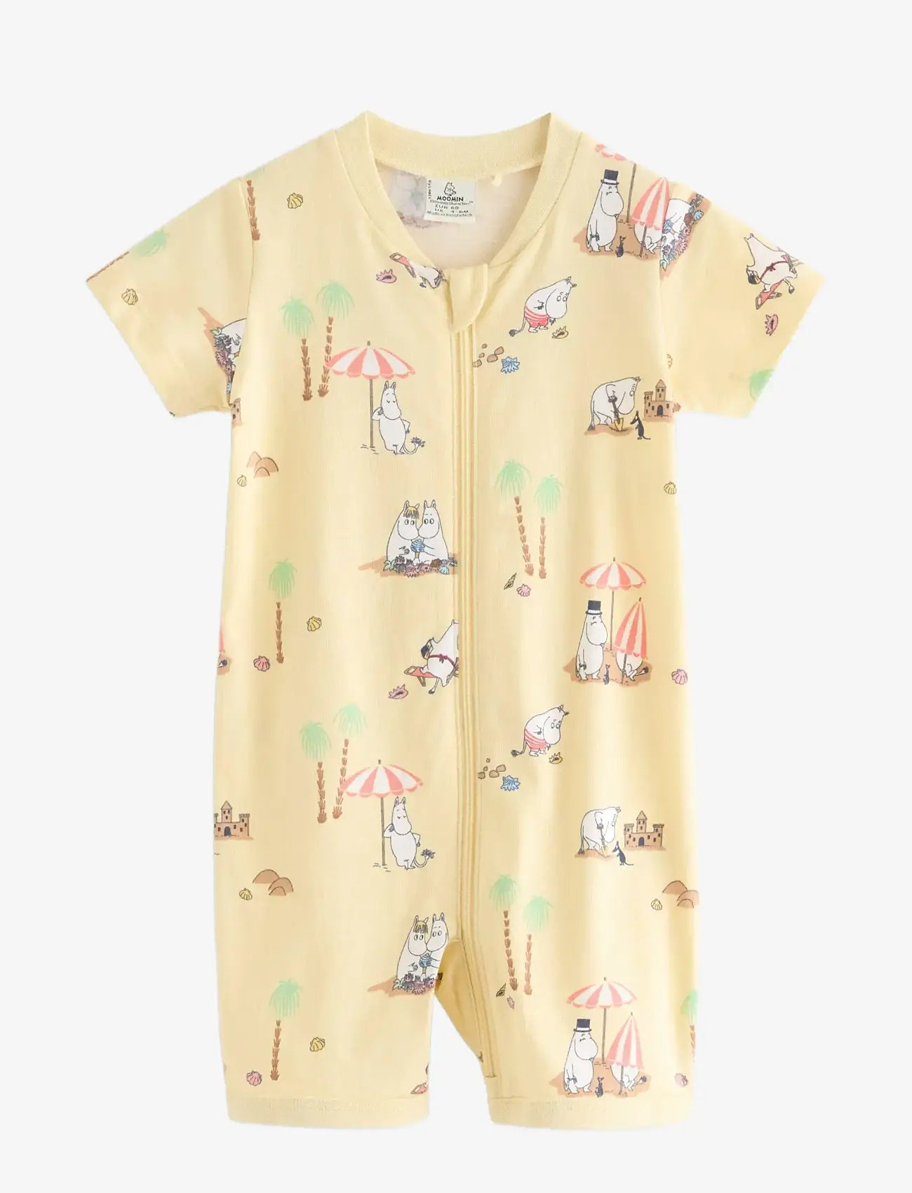 Lindex - Moomin pyjama romper - natdragter - light dusty yellow - 0