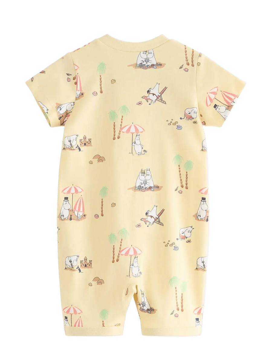 Lindex - Moomin pyjama romper - sovoveraller - light dusty yellow - 1