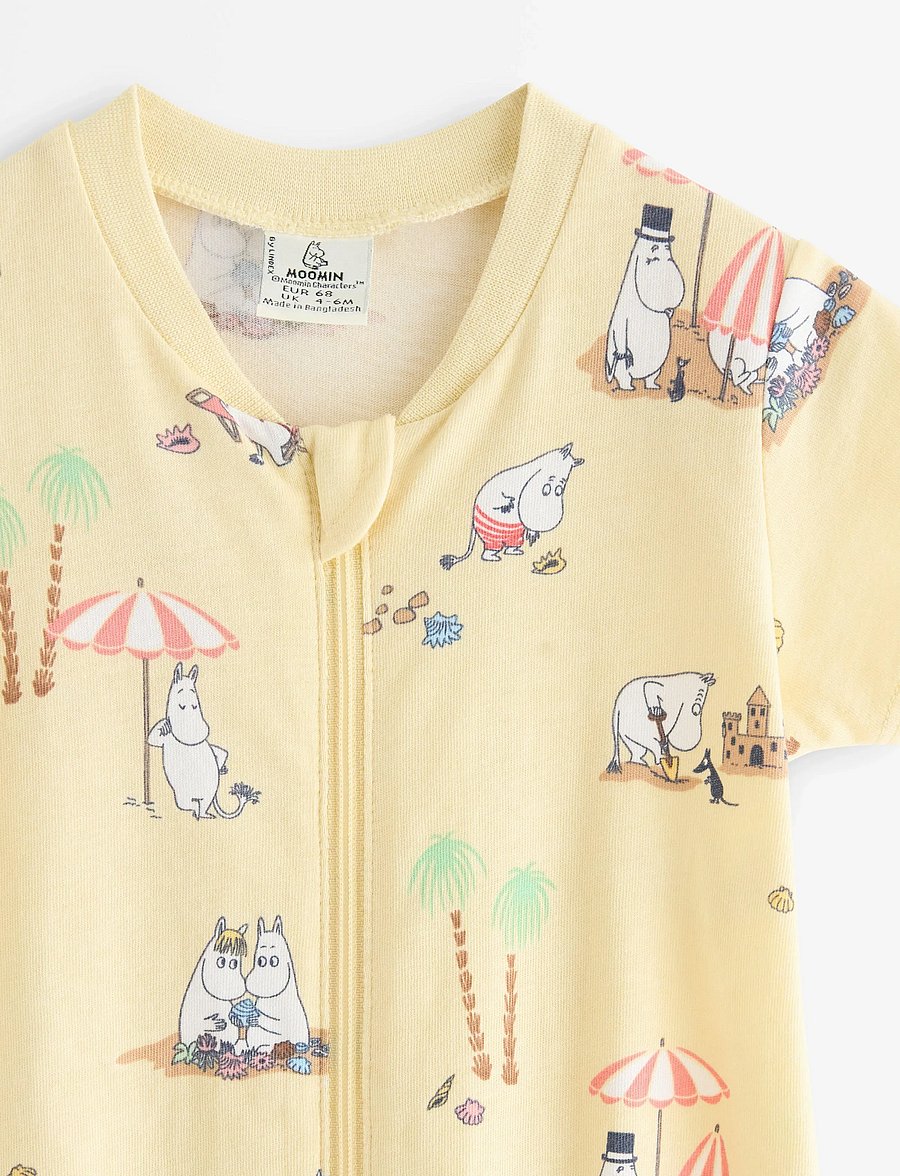 Lindex - Moomin pyjama romper - sovoveraller - light dusty yellow - 2