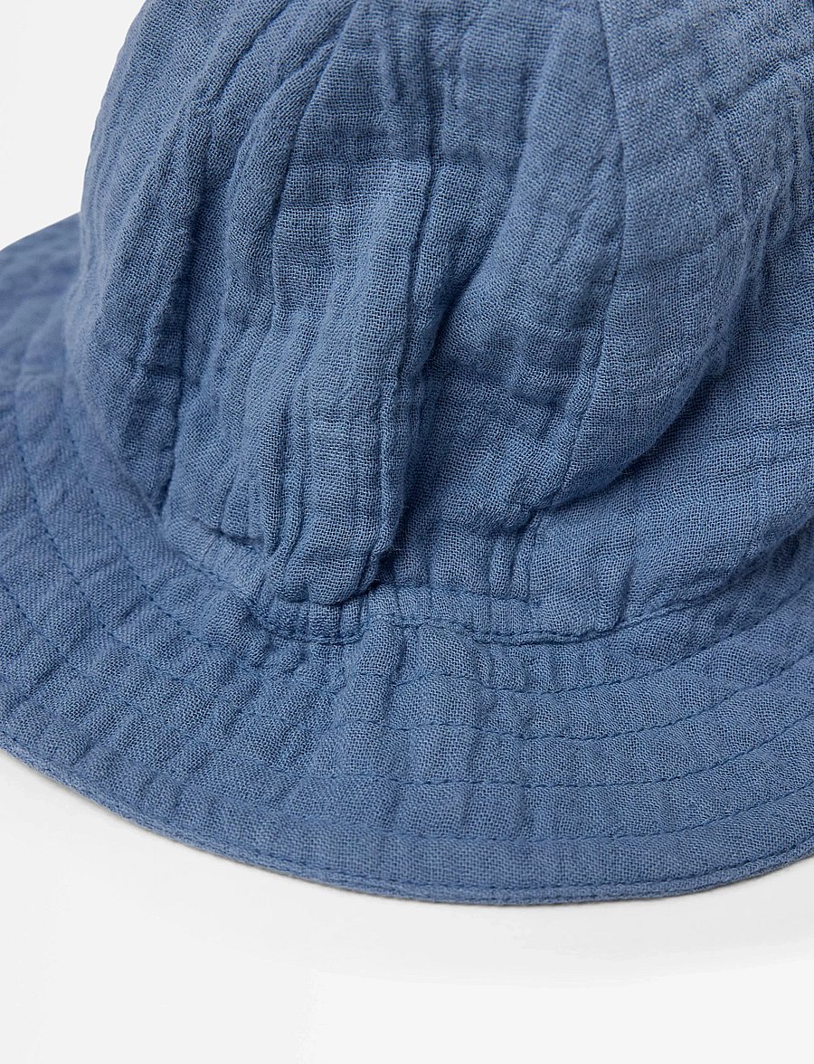Lindex - Sun hat in cotton gauze - päikesemütsid - dusty blue - 2