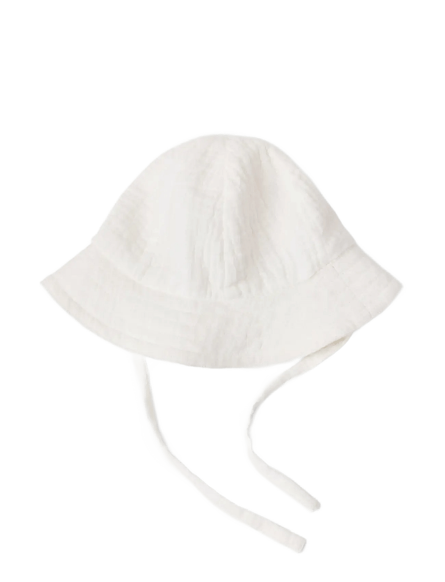Lindex - Sun hat in cotton gauze - sonnenhüte - light dusty white - 0