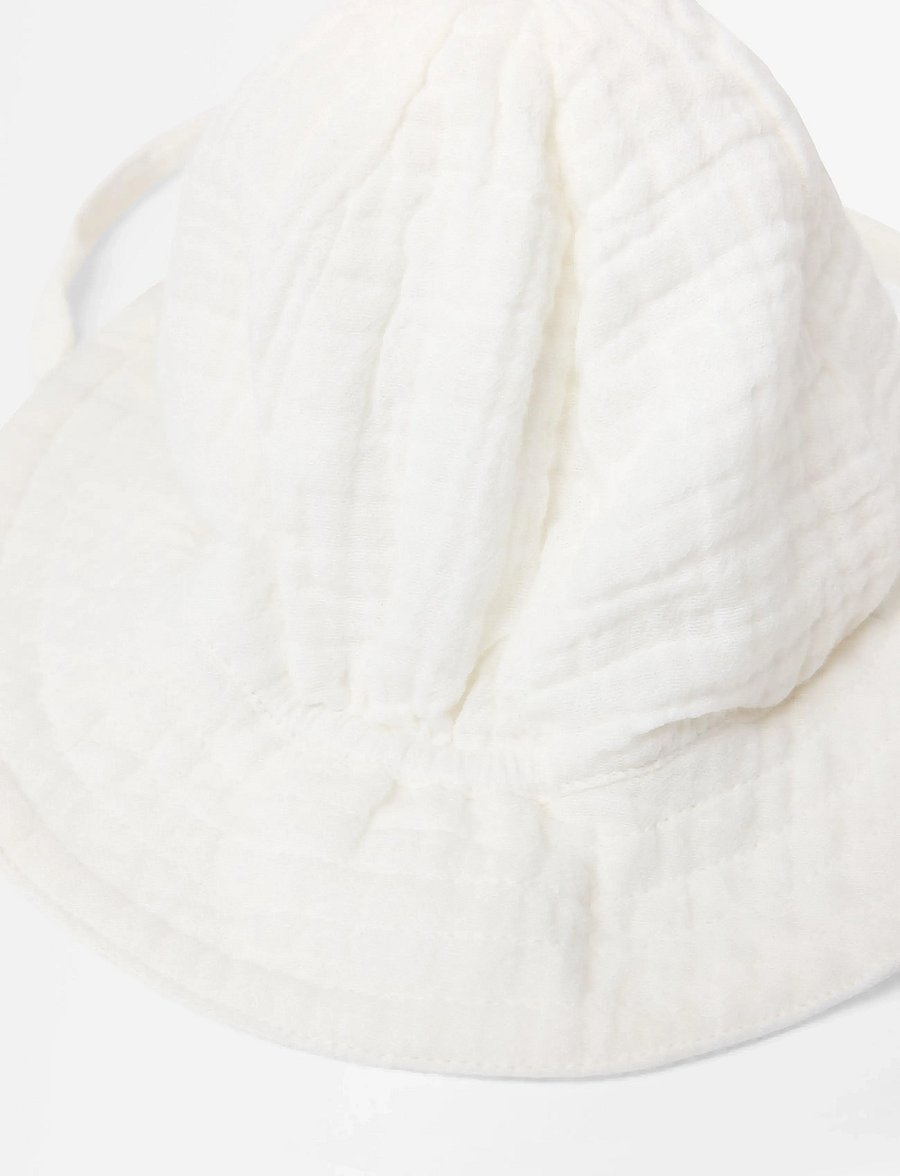 Lindex - Sun hat in cotton gauze - sonnenhüte - light dusty white - 2
