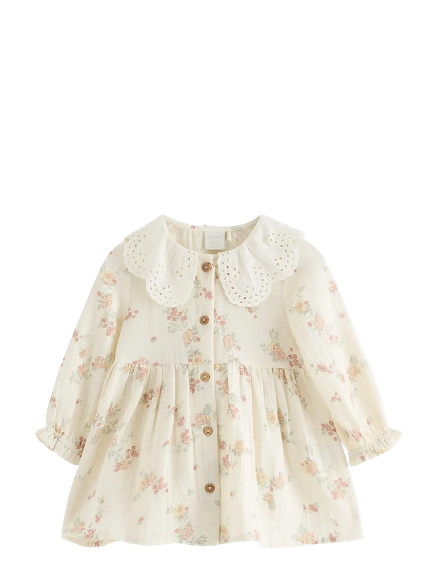 Lindex - Dress in cotton gauze - white - 0