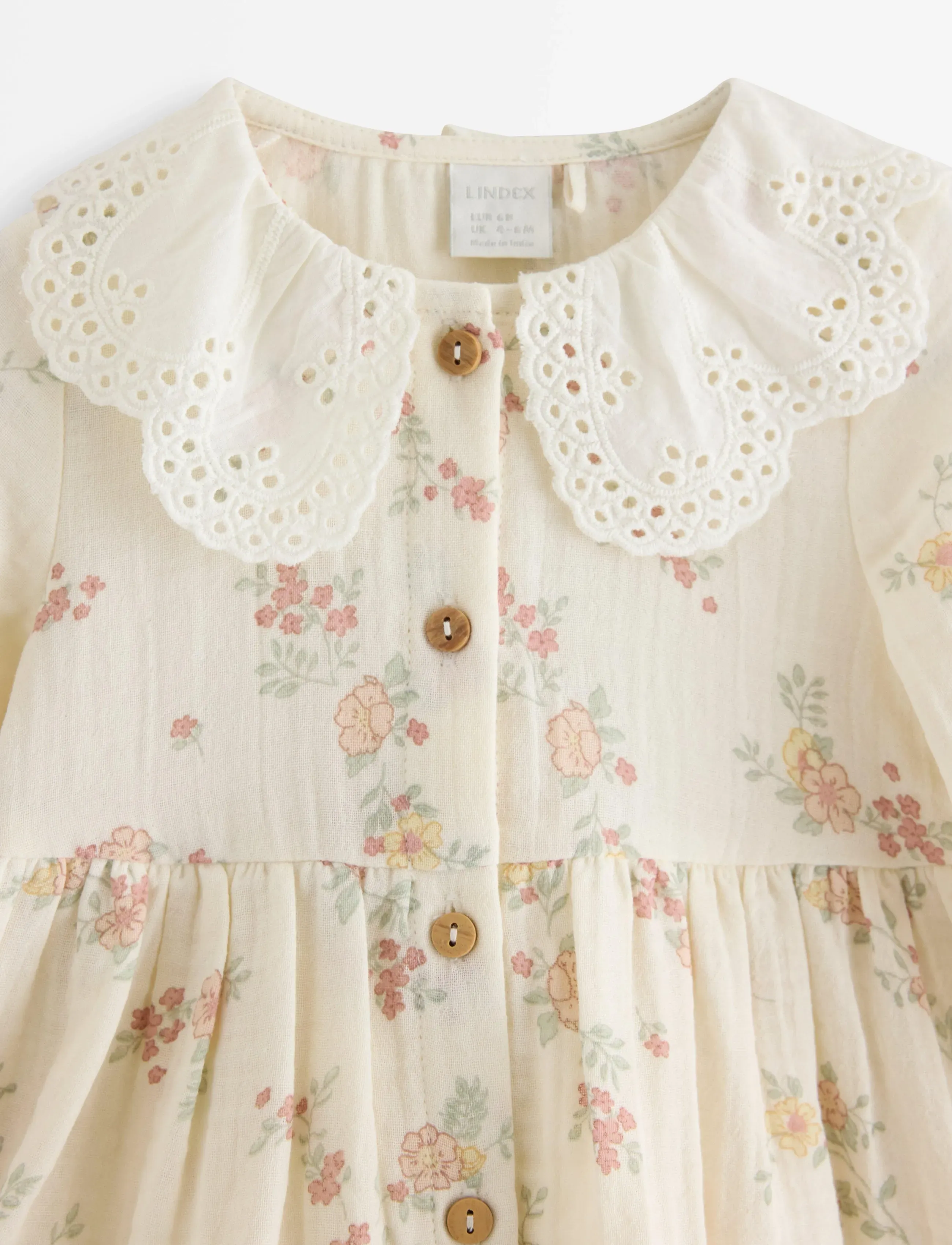 Lindex - Dress in cotton gauze - white - 2
