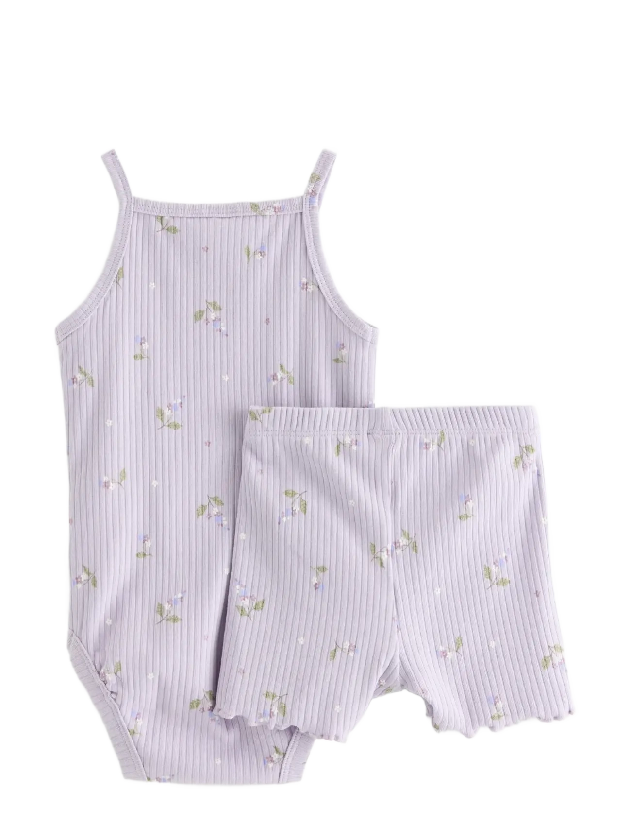 Lindex - Set with bodysuit and cycling shorts - bodiga komplektid - light dusty lilac - 1