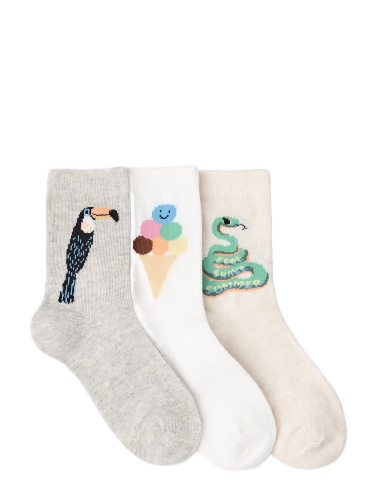 Lindex - 3-pack socks - suvised sooduspakkumised - light dusty white - 1