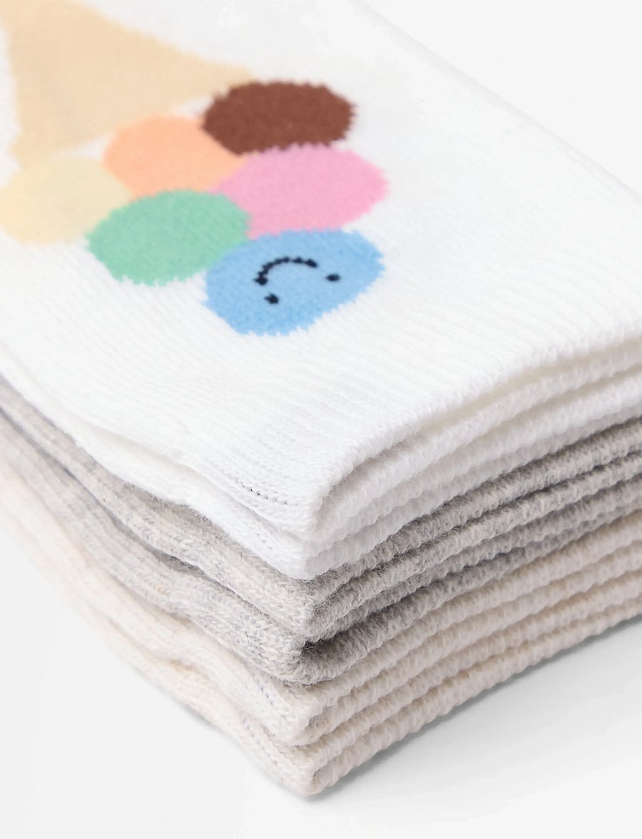 Lindex - 3-pack socks - sokid - light dusty white - 2