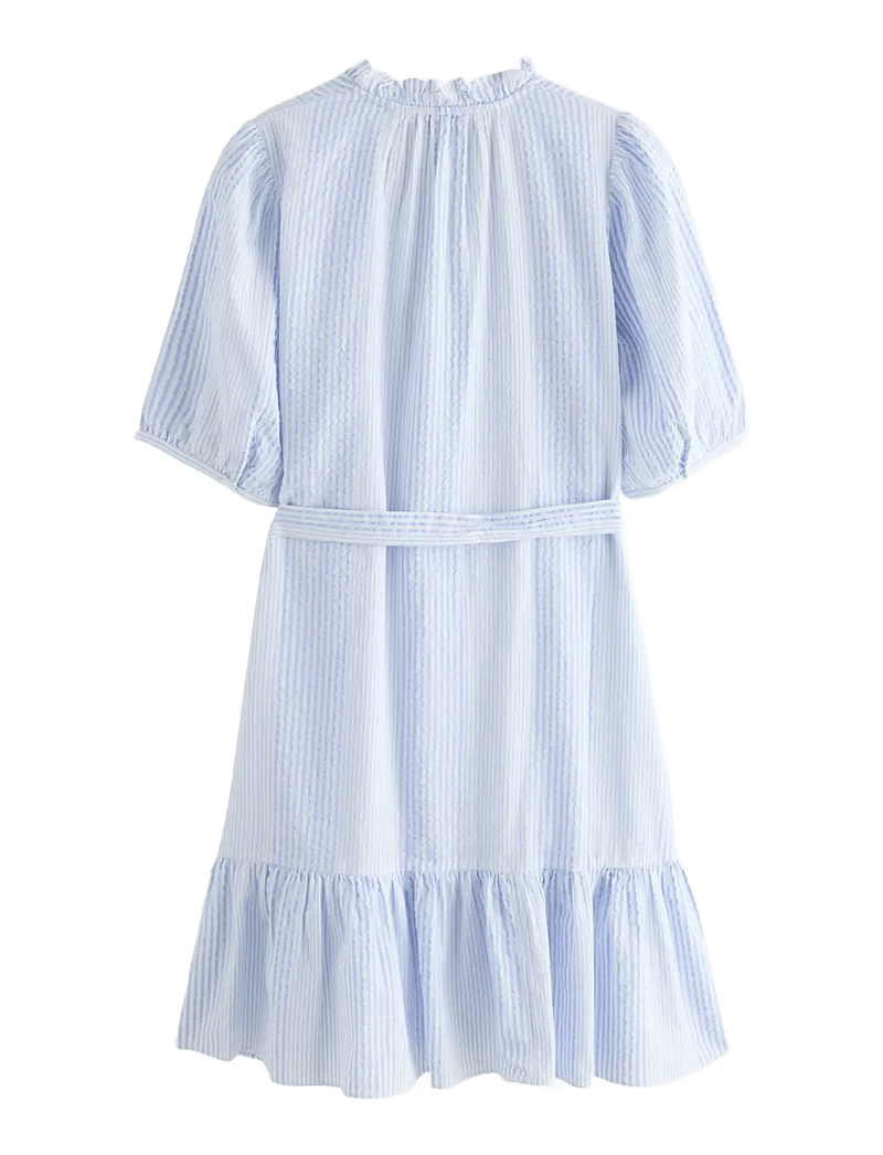 Lindex - Mini dress in seersucker - kurze kleider - blue - 2