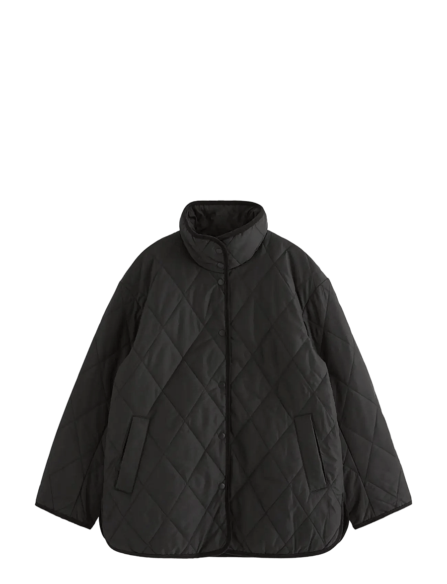 Lindex - Quilted jacket - forårsjakker - black - 1