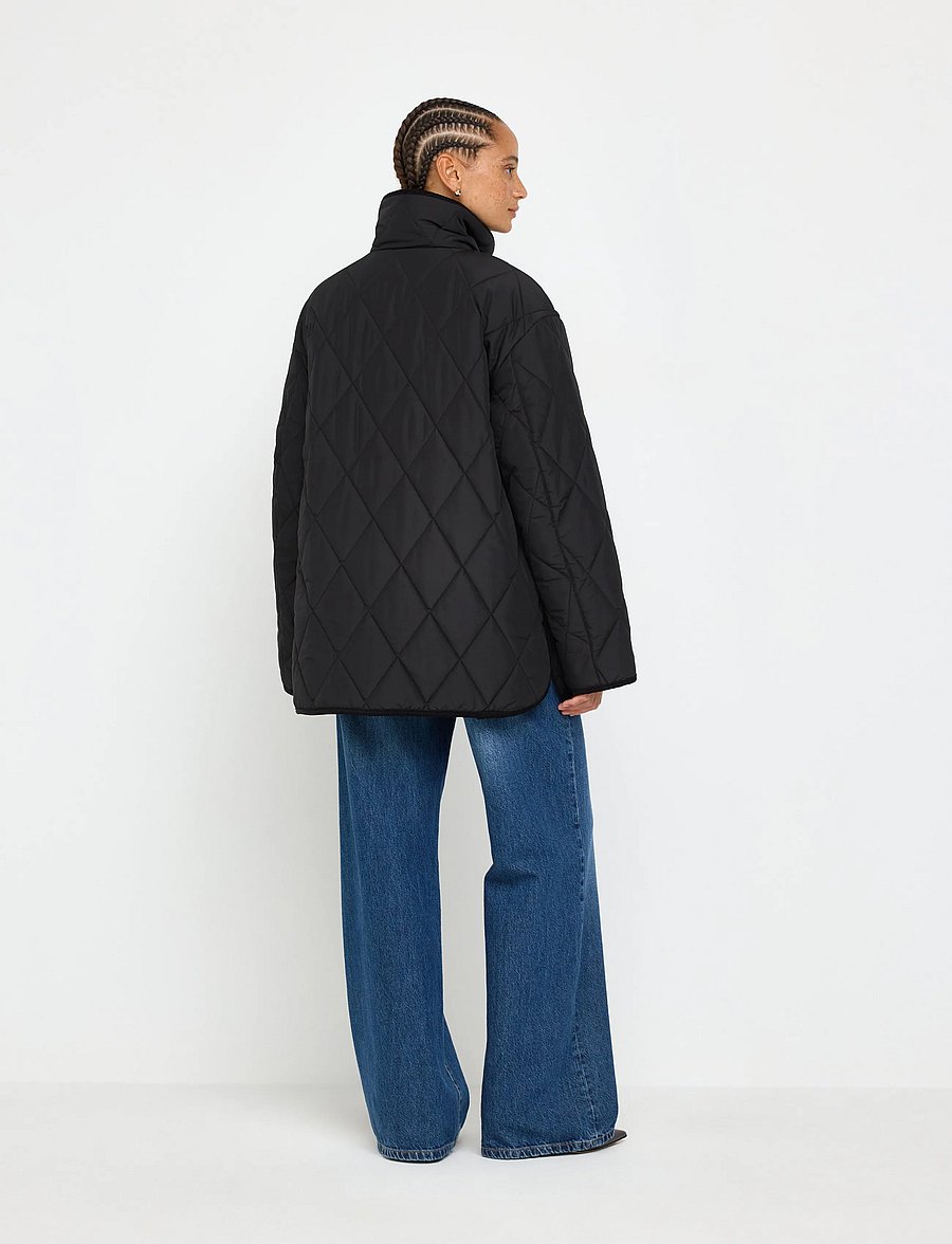 Lindex - Quilted jacket - forårsjakker - black - 3