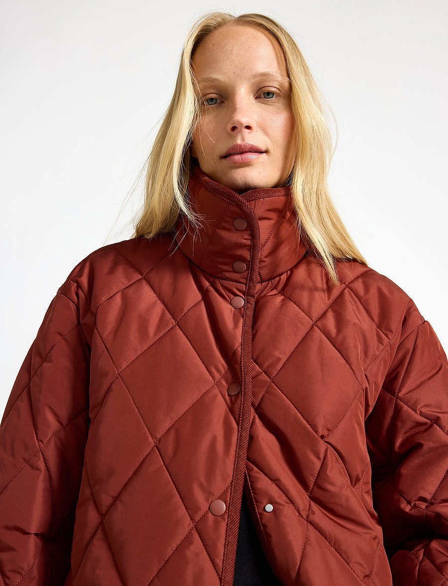 Lindex - Quilted jacket - kevadjoped - brown - 4