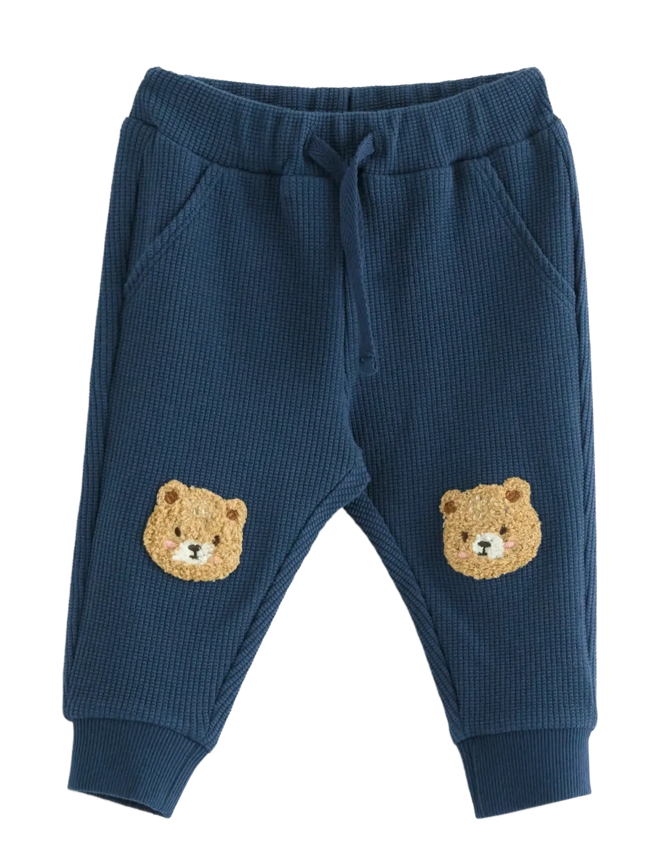 Lindex Waffled Joggers, Børn, Vaffel Joggers, Navy, Str: 74