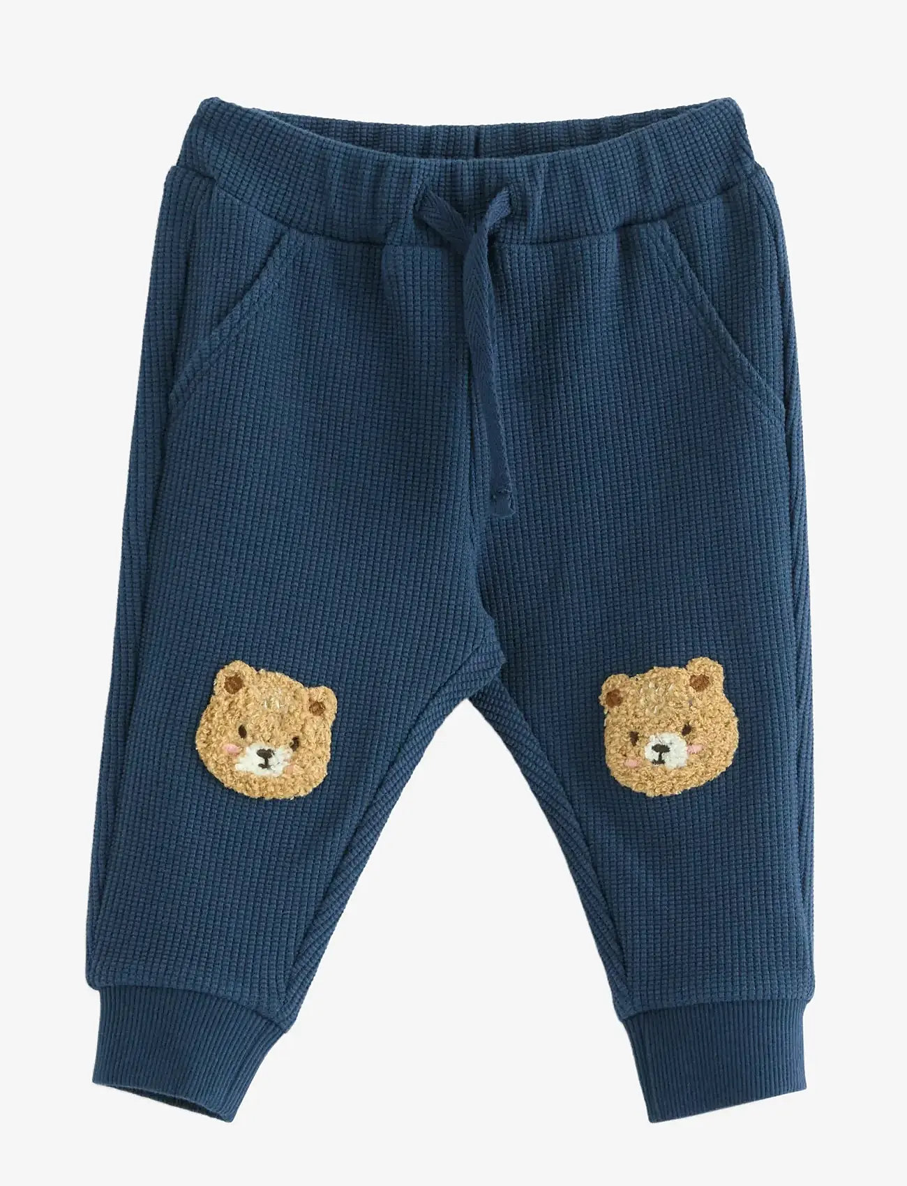 Lindex - Waffled joggers - sweatpants - dark blue - 0