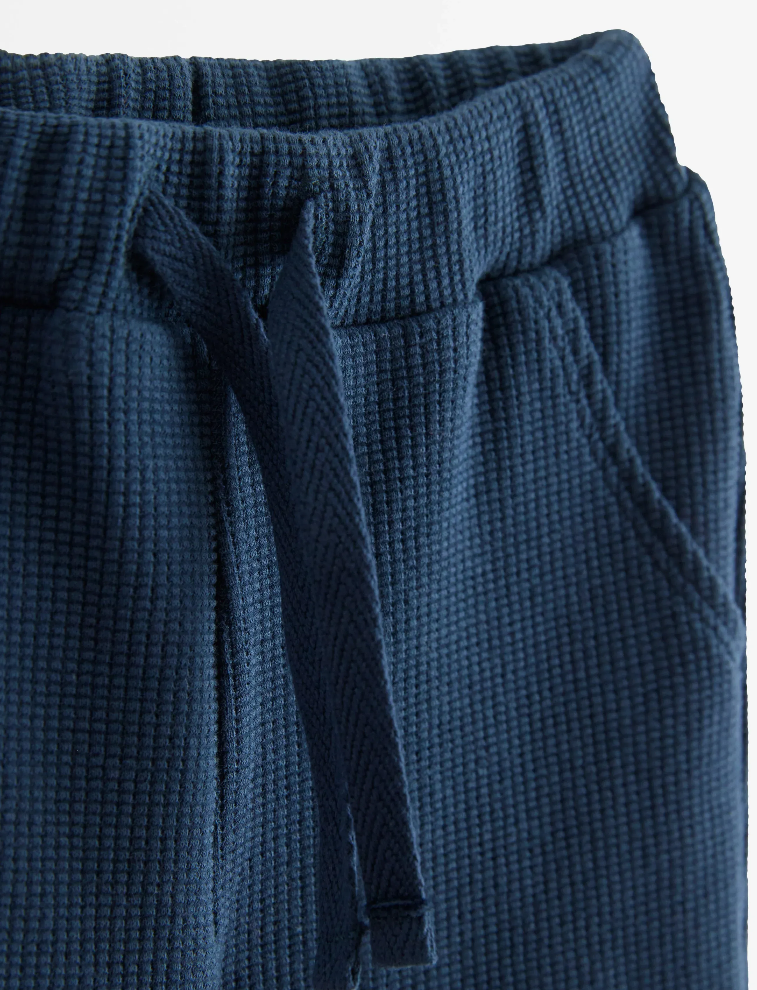 Lindex - Waffled joggers - sporta bikses - dark blue - 2