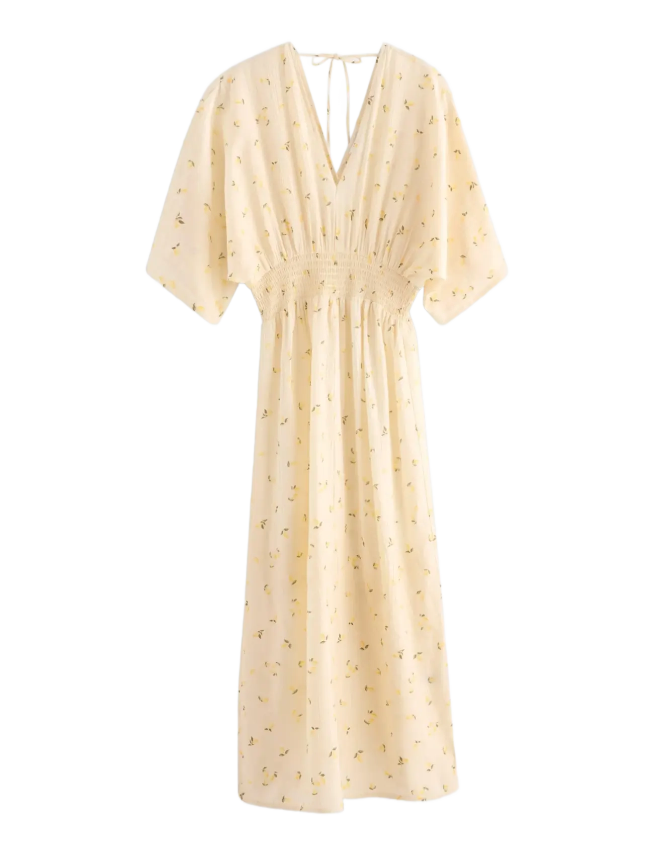 Lindex - MOM short-sleeved midi dress - sommerkjoler - light yellow - 1
