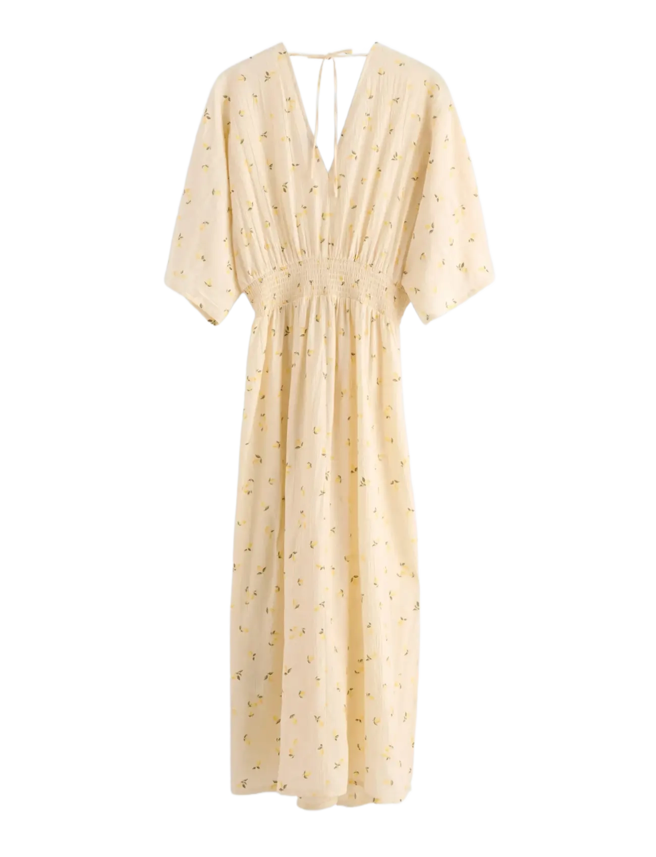 Lindex - MOM short-sleeved midi dress - sommerkjoler - light yellow - 2