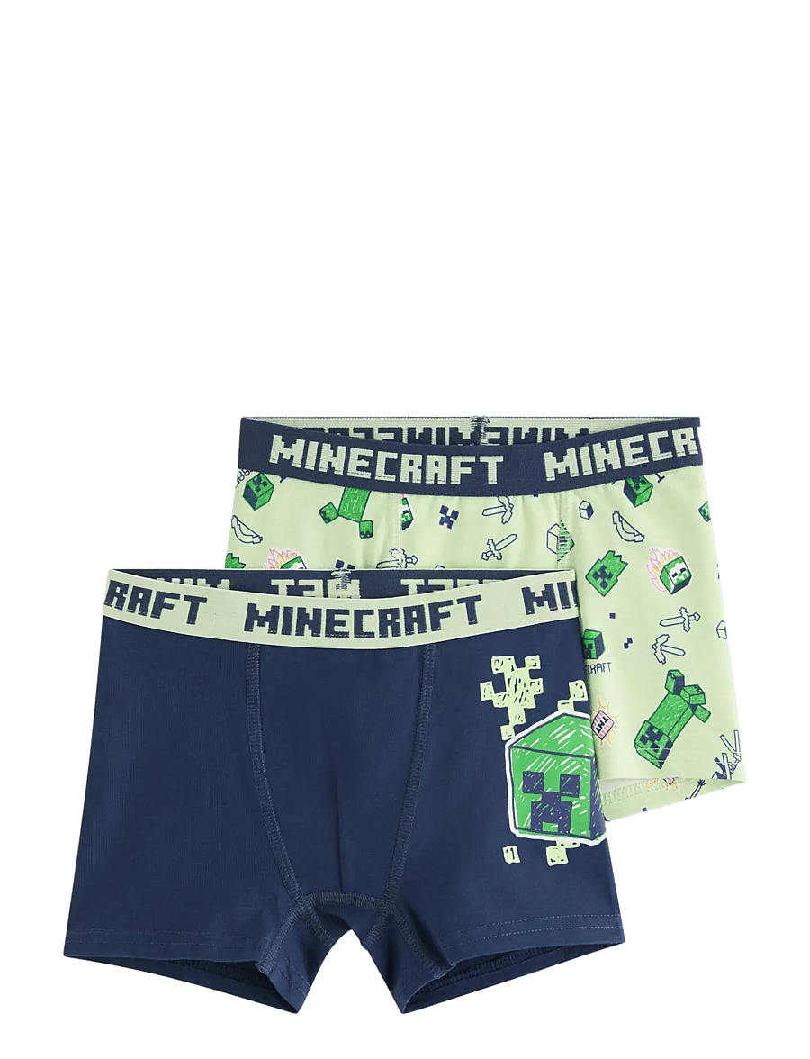 Lindex - 2-pack Minecraft boxer shorts - unterhosen - dark blue - 0