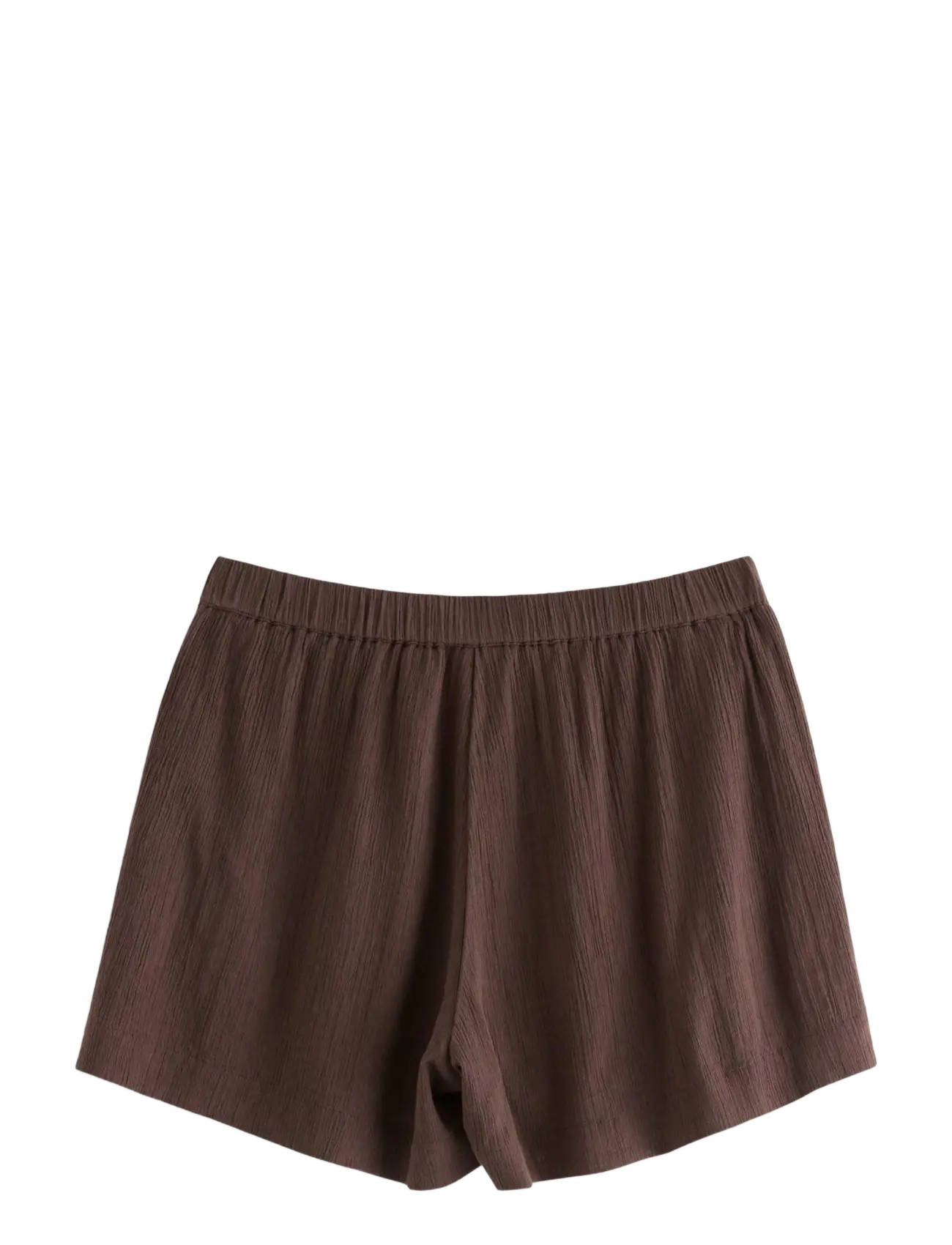 Lindex - Crinkled shorts - freizeitshorts - dark dusty brown - 2