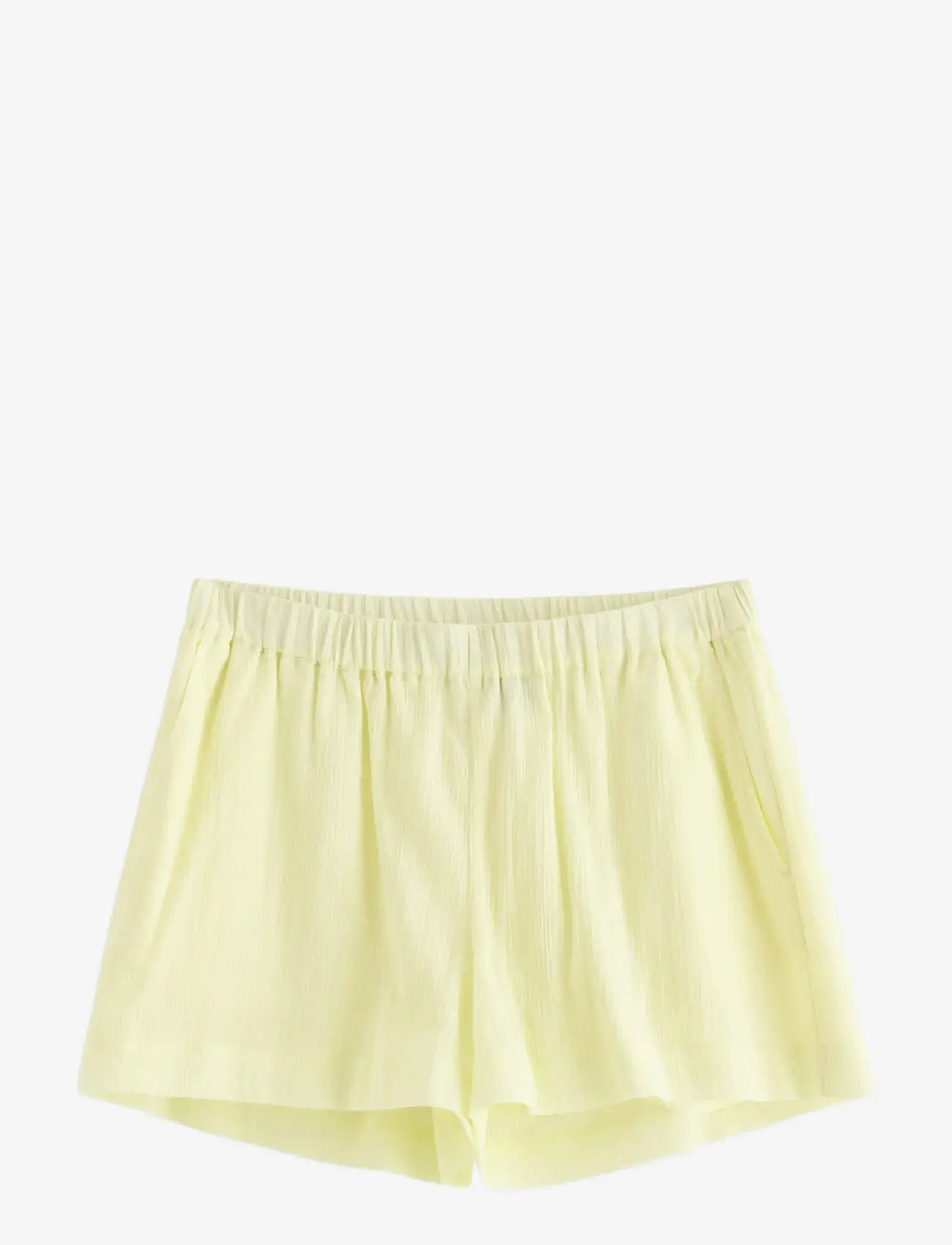Lindex - Crinkled shorts - casual shorts - light yellow - 1