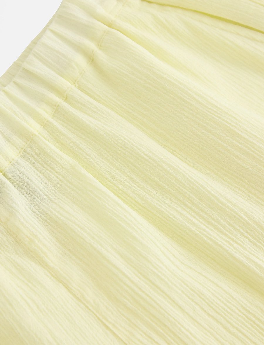 Lindex - Crinkled shorts - casual shorts - light yellow - 5